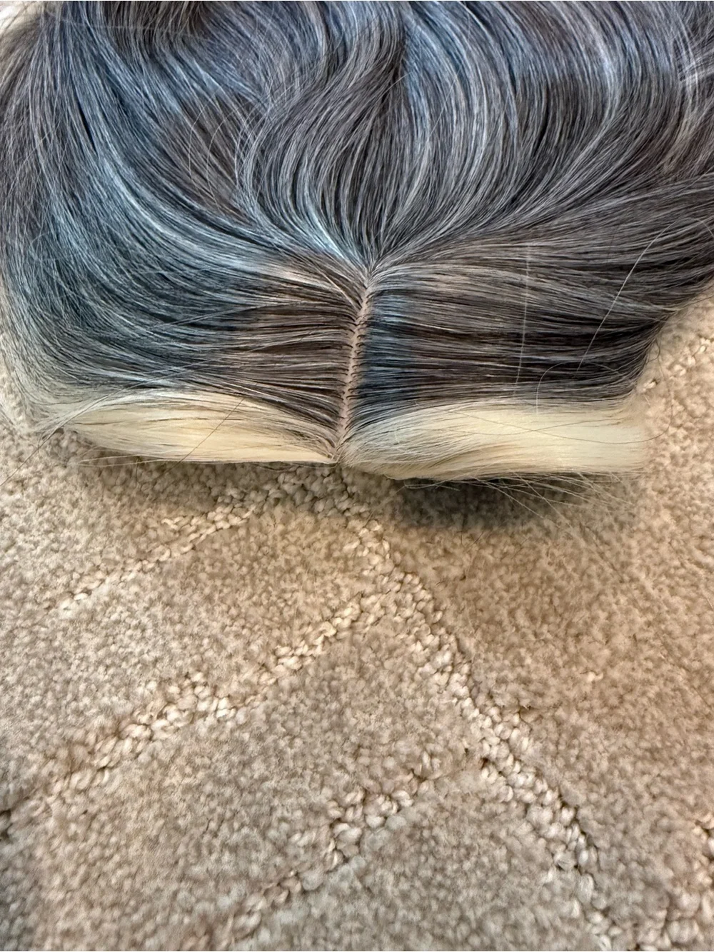Silver Blonde Balayage Long Wavy Wig - Women Hair